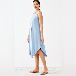 J Jill Pure Sleeveless Cotton Modal Boho Beachy Summer Dress Sz L